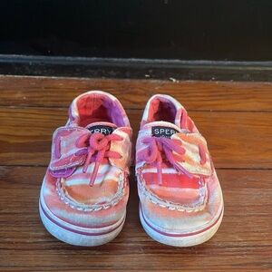 Sperry Baby Tie-Dye Pink Boat Shoes